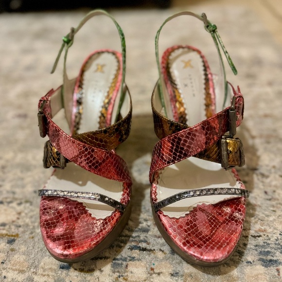 Colorful metallic python sandals - Picture 7 of 9